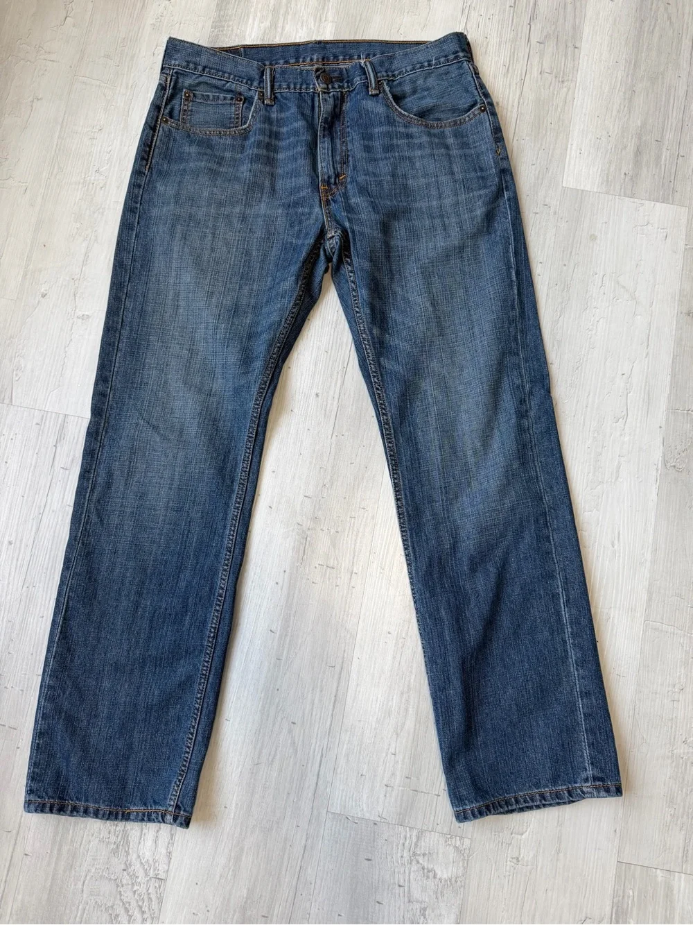 Levi's Straight-Leg Jeans in Medium Blue Wash